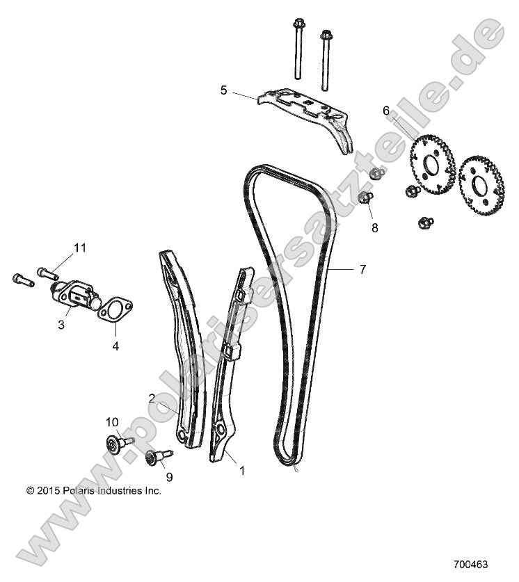 Engine, Cam Chain and Tensioner