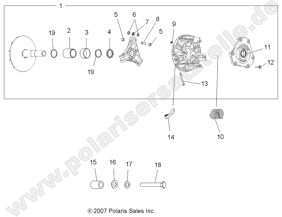 DRIVE TRAIN, PRIMARY CLUTCH