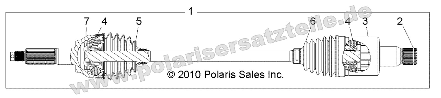 DRIVE TRAIN, REAR HALF SHAFT