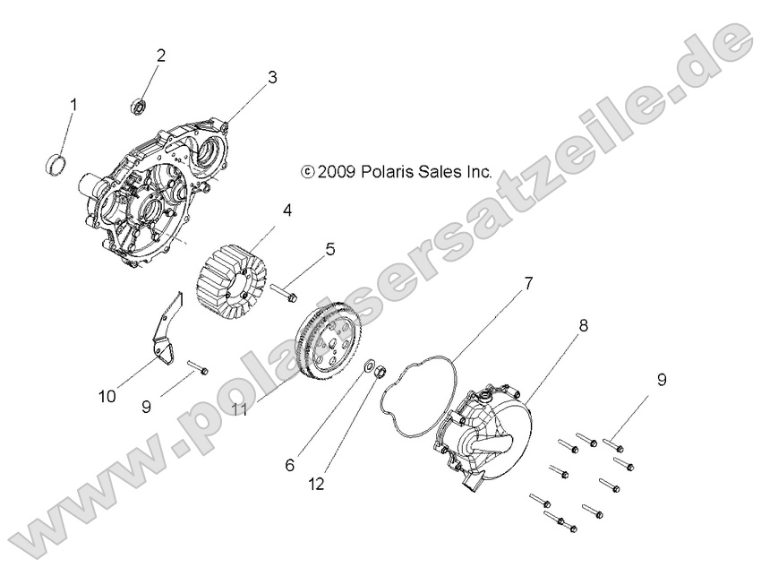 ENGINE, STATOR and FLYWHEEL