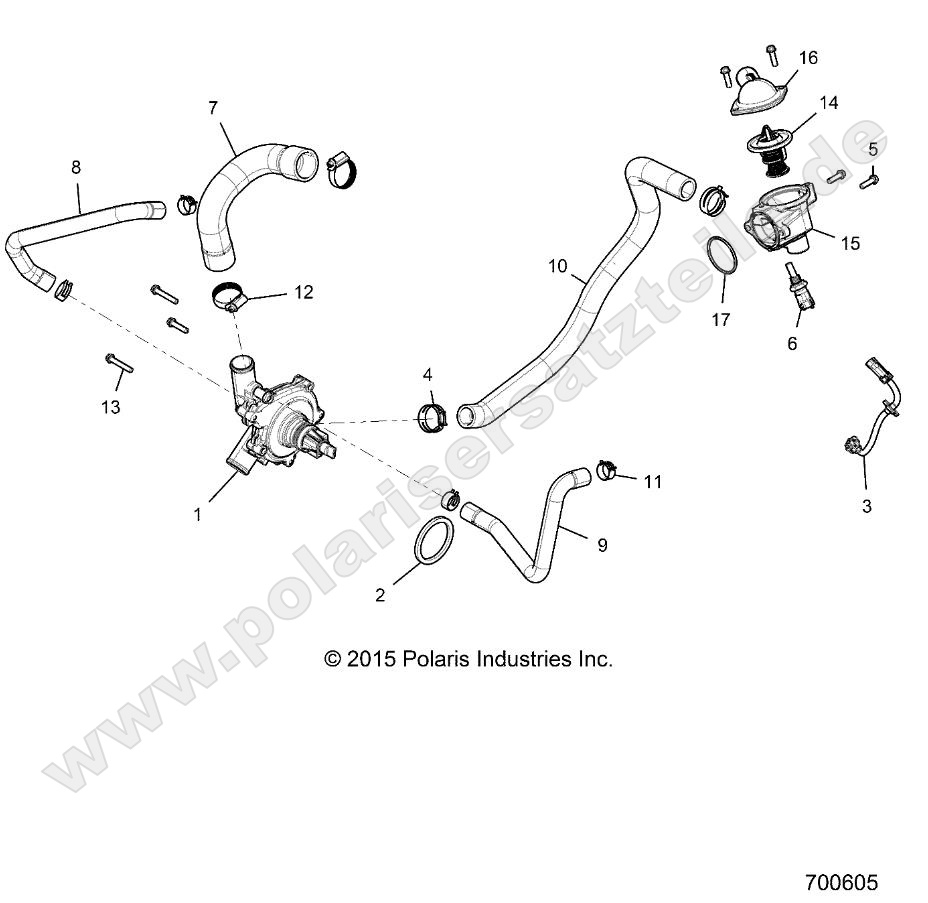ENGINE, WATERPUMP AND BYPASS