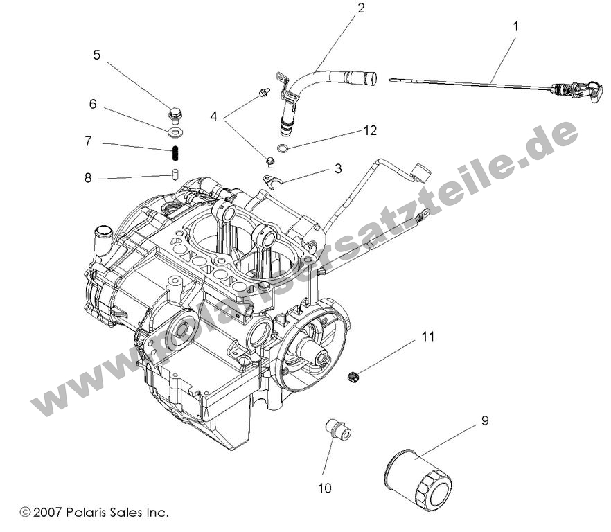 ENGINE, DIPSTICK and OIL FILTER