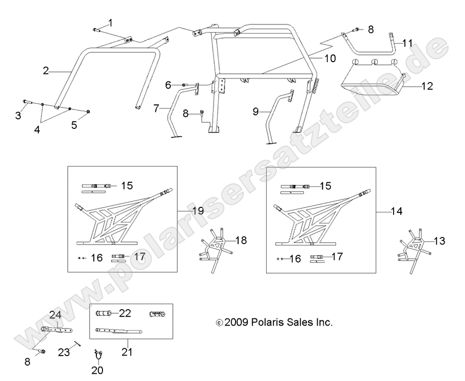 CHASSIS, CAB FRAME and SIDE NETS
