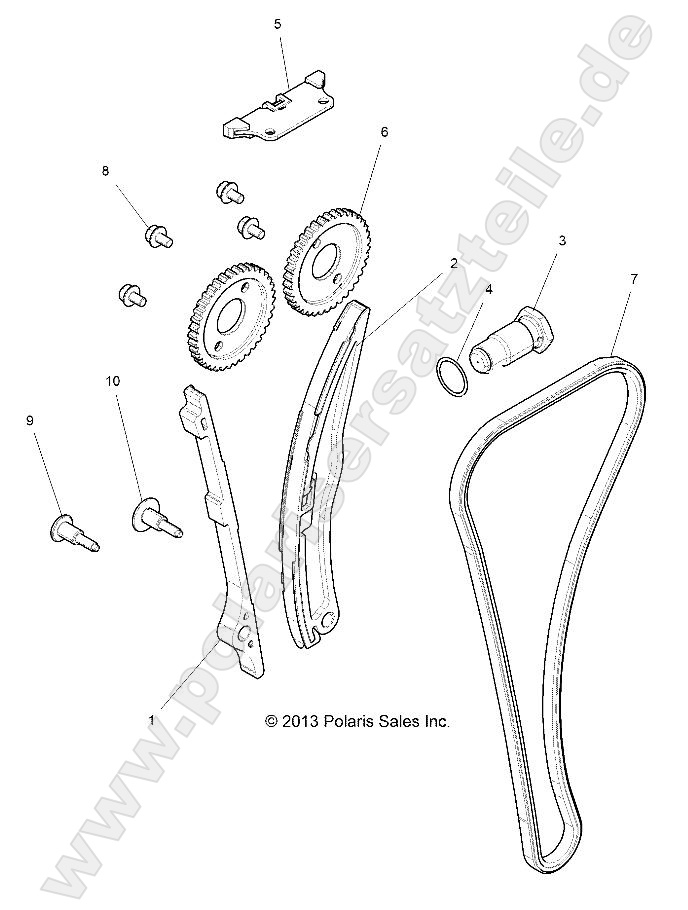 ENGINE, CAM CHAIN AND TENSIONER