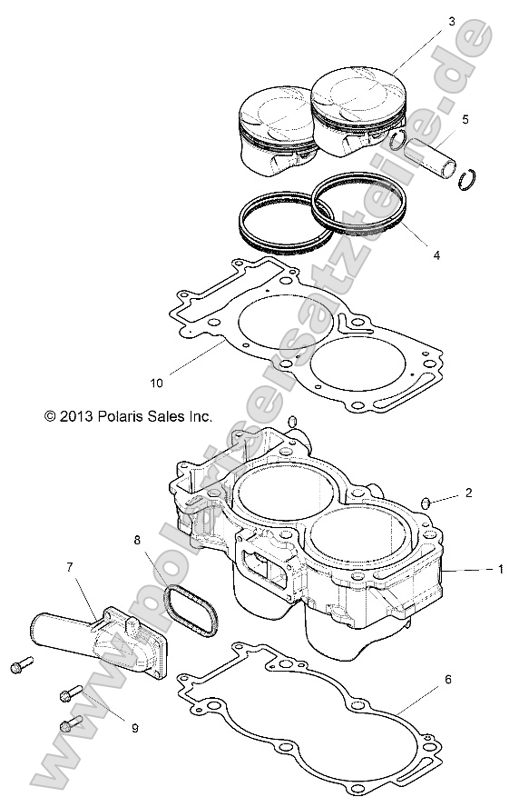 Engine, Cylinder and Piston
