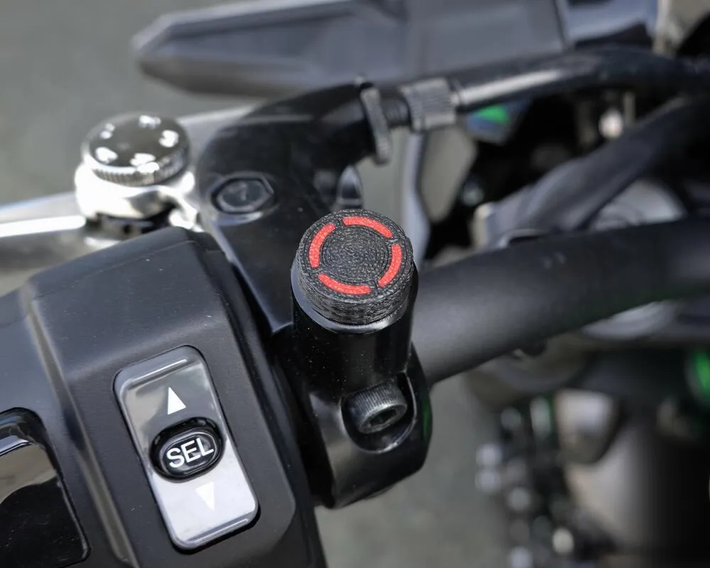 TMP Spiegelhalterung Blindstopfen Set - M10x1,25 Rechtsgewinde - schwarz/rot