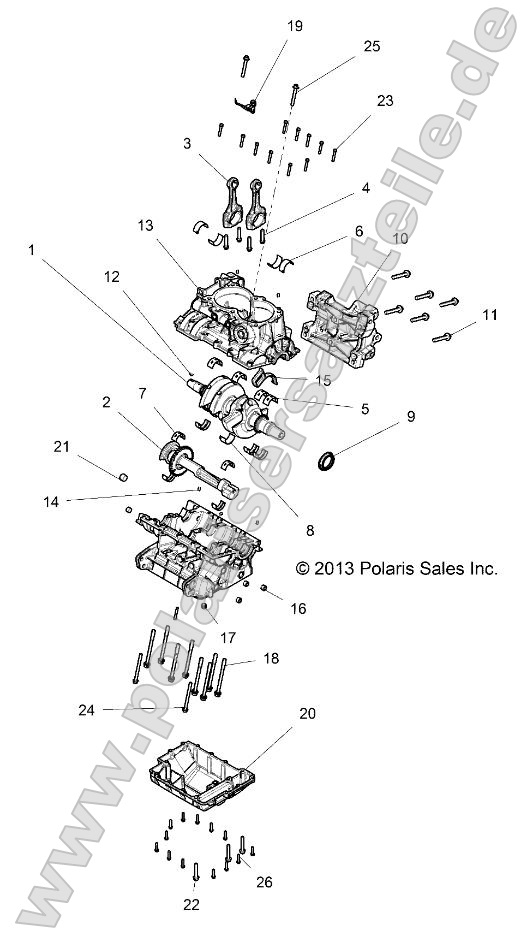 Engine, Crankcase and Crankshaft