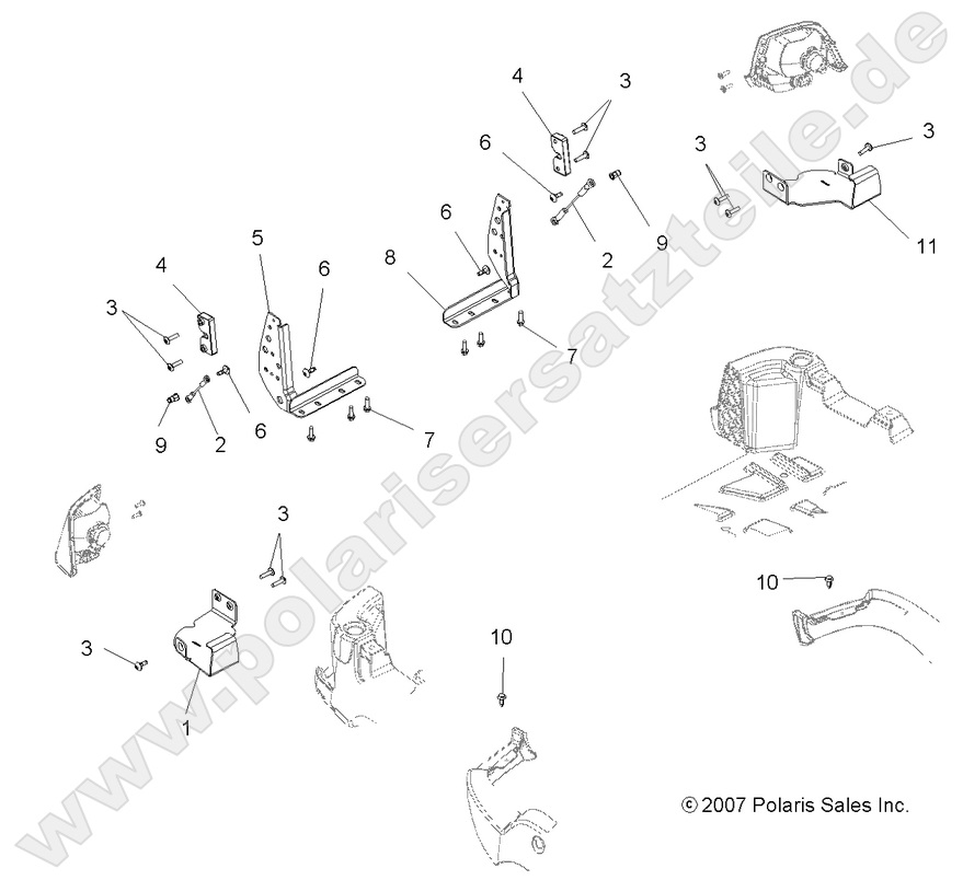 BODY, TAILGATE BRACKETS