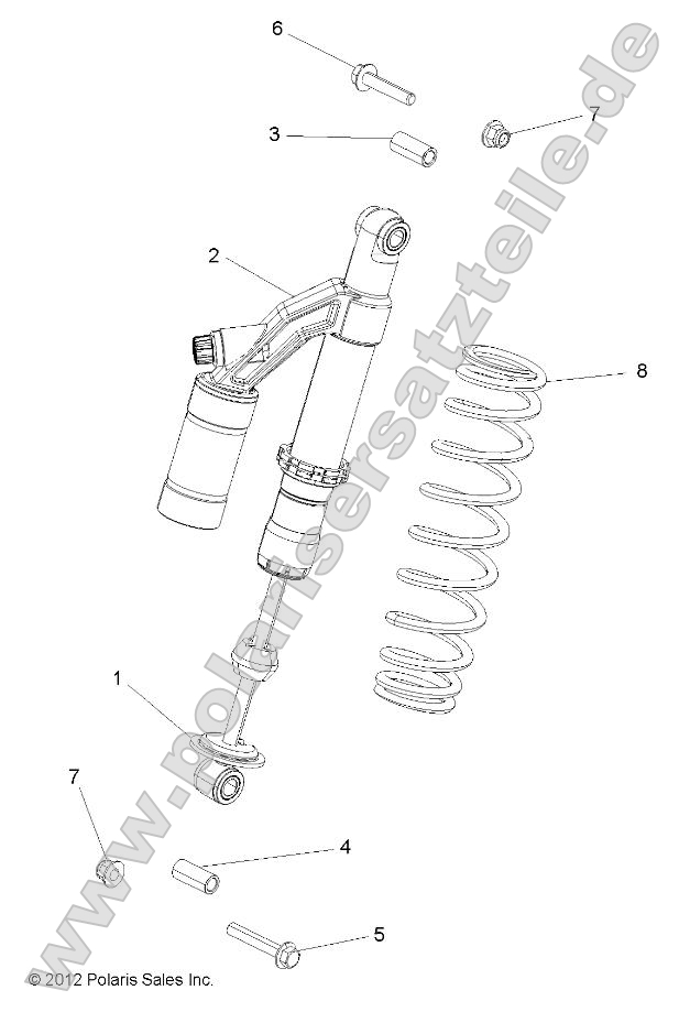 Suspension, Shock, Rear, Mounting