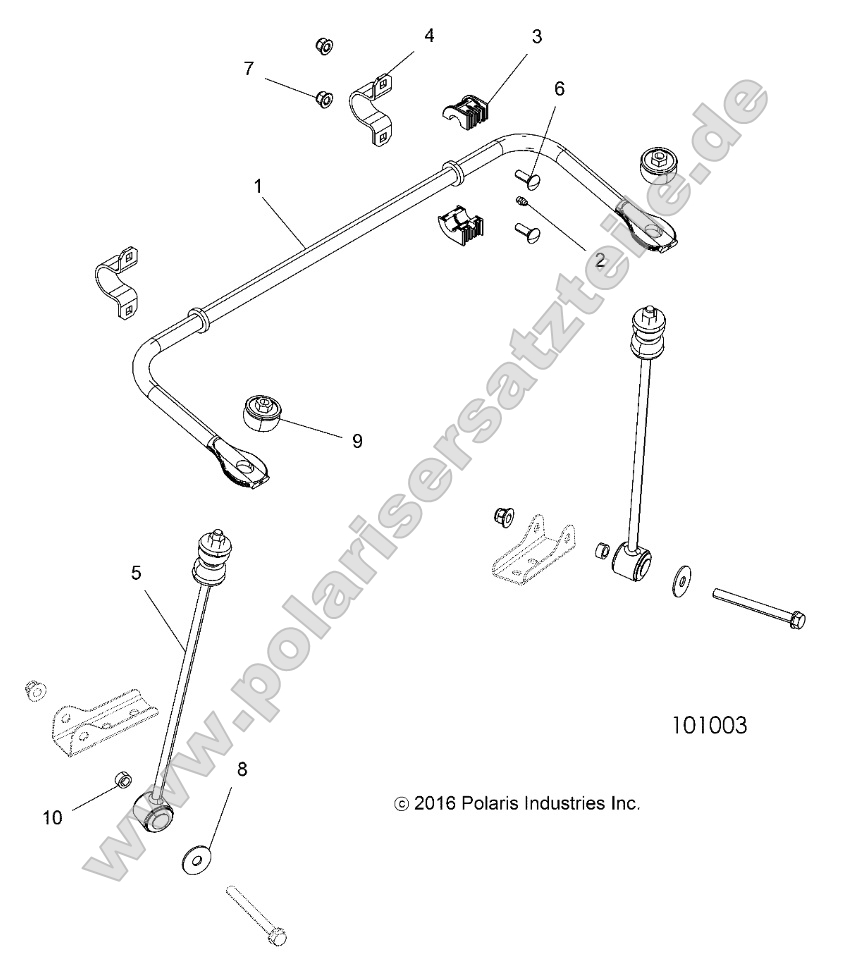 Suspension, Stabilizer Bar, Rear