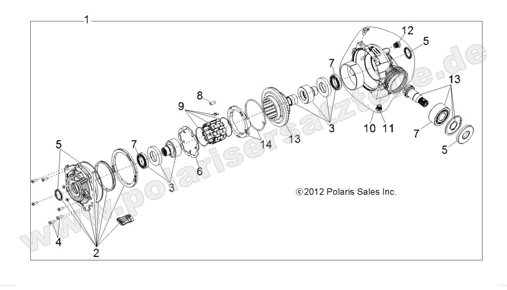DRIVE TRAIN, FRONT GEARCASE INTERNALS