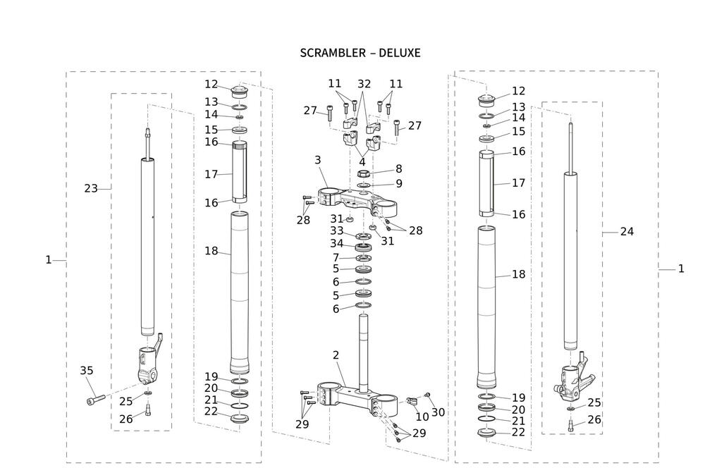 Caballero125MY24-Gabel-Scrambler Gabel - Deluxe