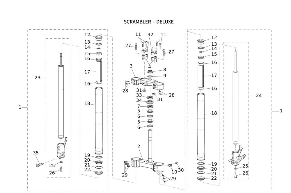 Caballero125MY24-Gabel-Scrambler Gabel - Scrambler
