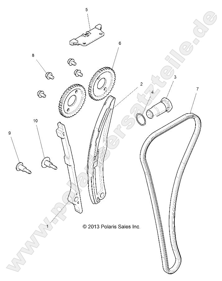 ENGINE, CAM CHAIN AND TENSIONER