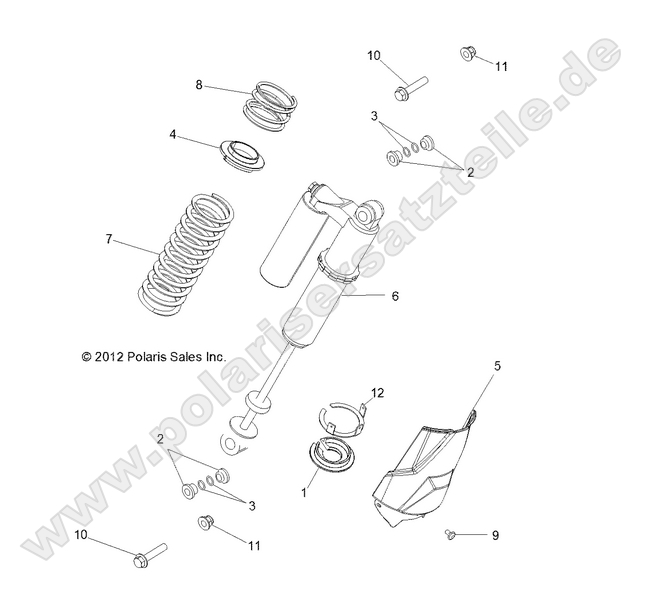 SUSPENSION, REAR SHOCK MOUNTING