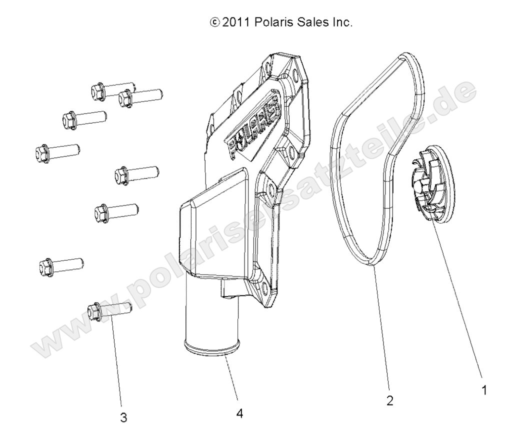 ENGINE, WATERPUMP IMPELLER and COVER
