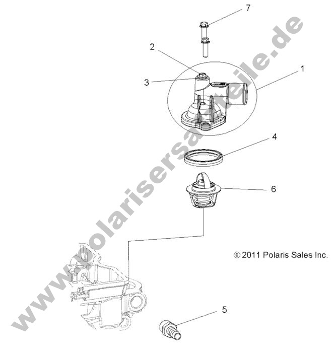 ENGINE, THERMOSTAT and COVER