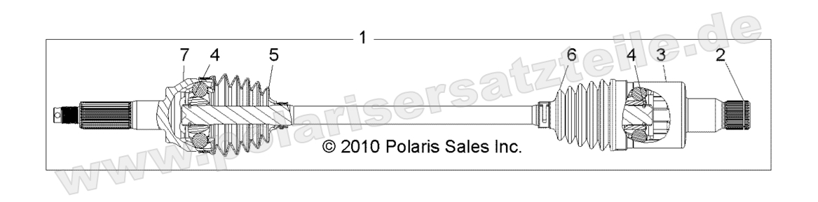 DRIVE TRAIN, REAR HALF SHAFT