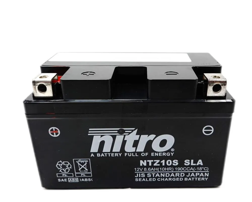 Nitro-NTZ10S-YTZ10S-SLA-GEL-AGM-Batterie-12V-8-6AH-7209 Nitro NTZ10S SLA GEL AGM Batterie 12V 8,6AH - Einbaufertig (YTZ10S YTZ10S-BS)
