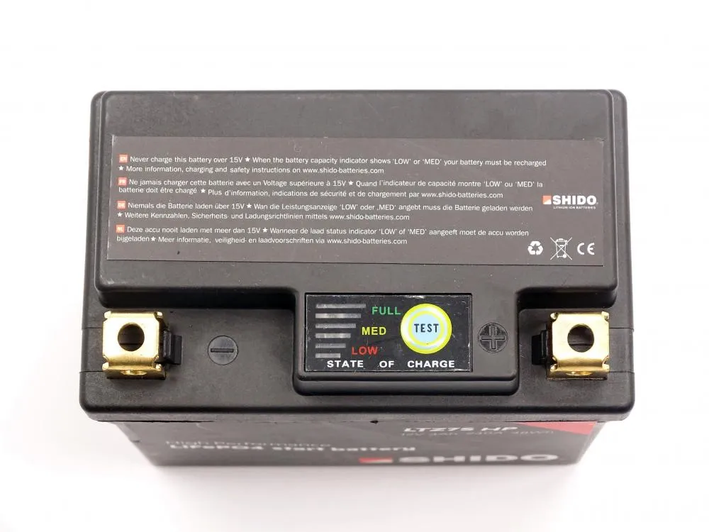 Shido_LTZ7S_HP_Lithium_Ionen_Batterie_12V_LiFePO_9122_Testanzeige Shido LTZ7S HP Lithium Ionen Batterie 12V LiFePO (YTX7L-BS YTZ7S YTZ6V YTZ8V)