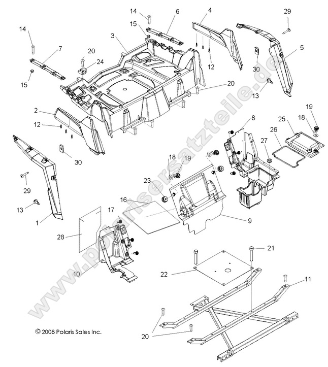 body rear rack and fenders