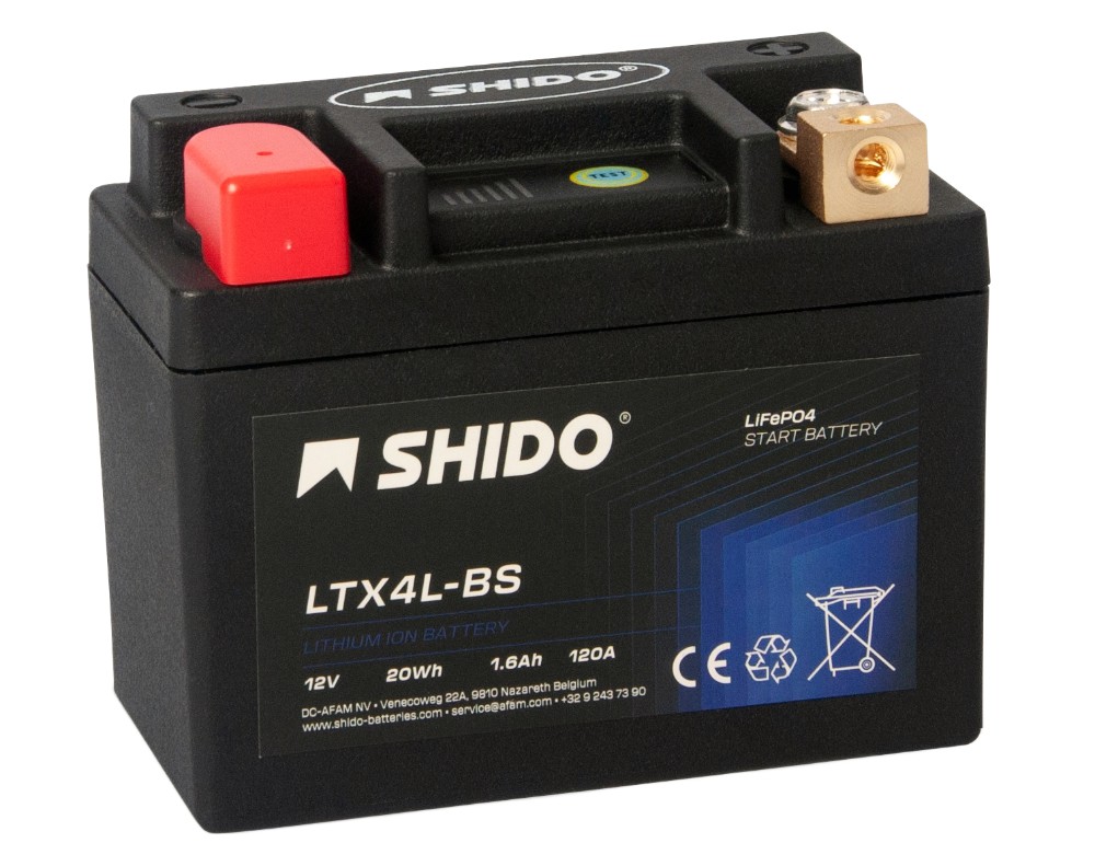 Shido LTX4L-BS Lithium Ionen Batterie 12V LiFePO4 (YTX4L-BS YT4L-BS YTC4L-BS) Shido LTX4L-BS Lithium Ionen Batterie 12V LiFePO4 (YTX4L-BS YT4L-BS YTC4L-BS)