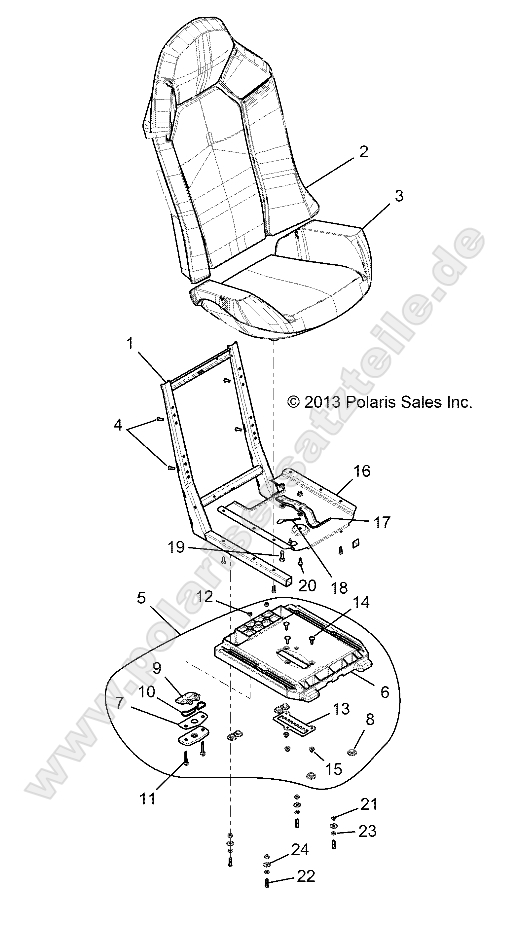 BODY, SEAT ASM. AND SLIDER