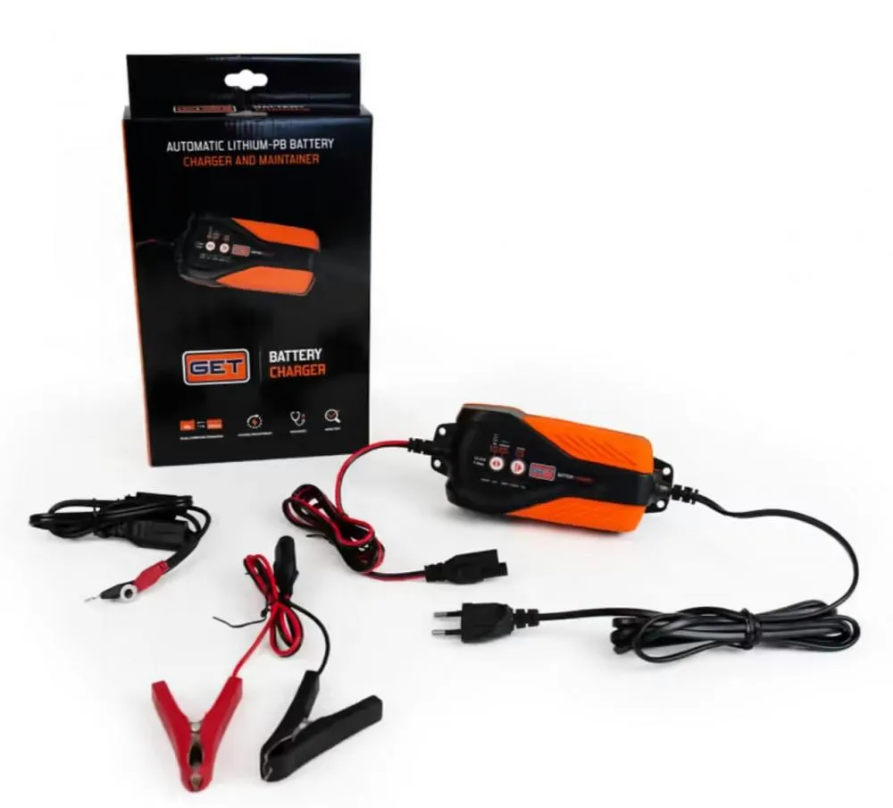 GET Batterieladegerät 12V 1A für Blei-Säure + Lithium Batterie
