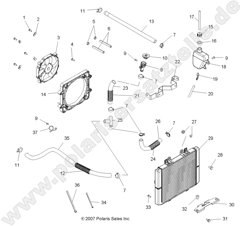 ENGINE, COOLING SYSTEM (Built 4/06/09 and Before)