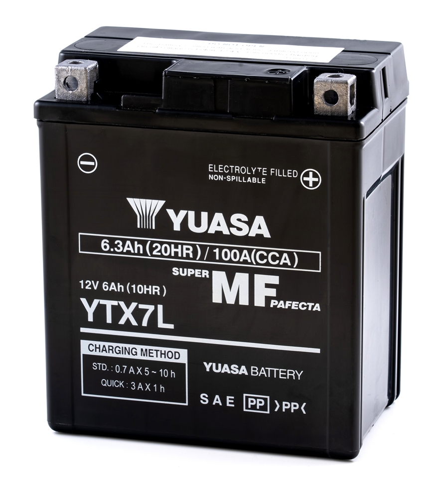 Yuasa YTX7L AGM Batterie 12V 6AH WC - Einbaufertig (GTX7L-BS FTX7L-BS YTX7L-BS)