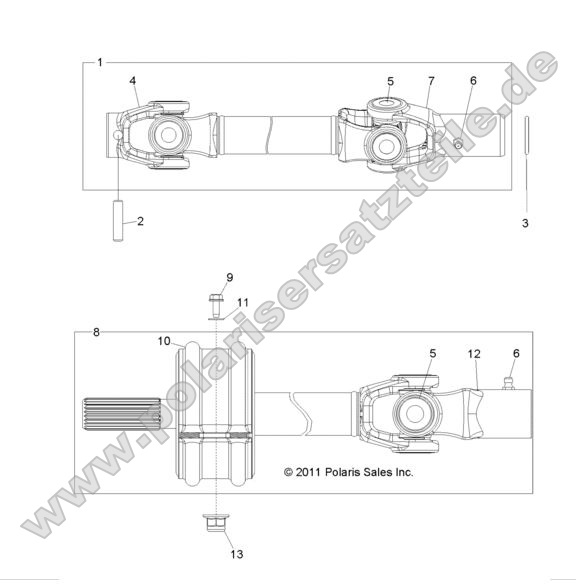 DRIVE TRAIN, FRONT PROP SHAFT