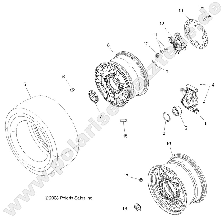 WHEELS, REAR and HUB