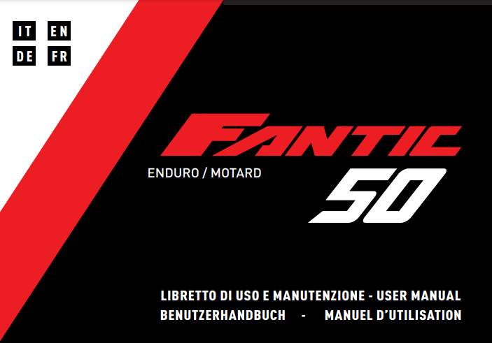 Fantic Benutzerhandbuch TL 50 Enduro / Motard 2018-19