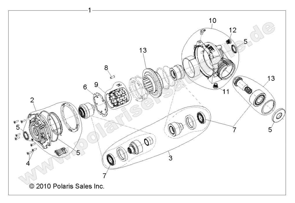 DRIVE TRAIN, FRONT GEARCASE INTERNALS 1332842