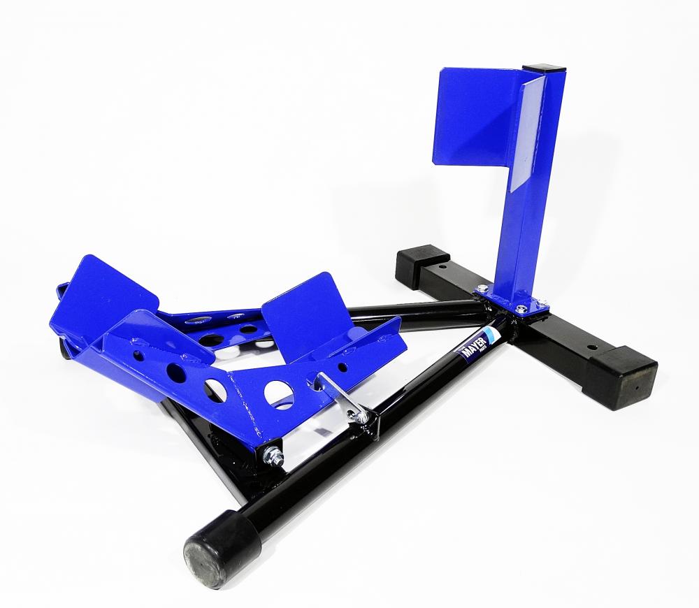 TMP_Motorrad_Vorderrad_Transportstaender_Wippe_13_19_blau_6679 TMP Motorrad Vorderrad Transportständer Wippe 13" - 19" schwarz/blau