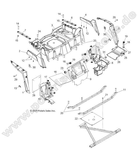body rear rack and fenders