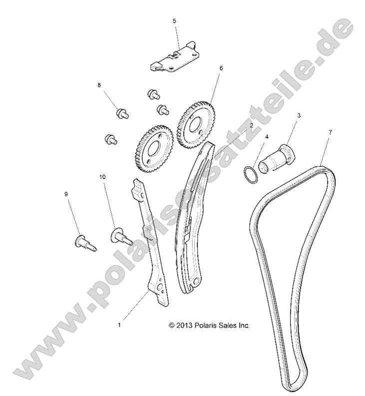 ENGINE, CAM CHAIN AND TENSIONER