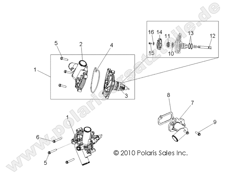 ENGINE, COOLING, WATERPUMP
