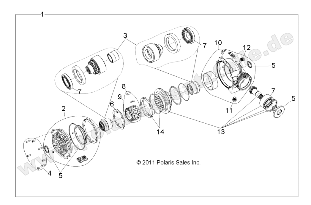 DRIVE TRAIN, FRONT GEARCASE INTERNALS