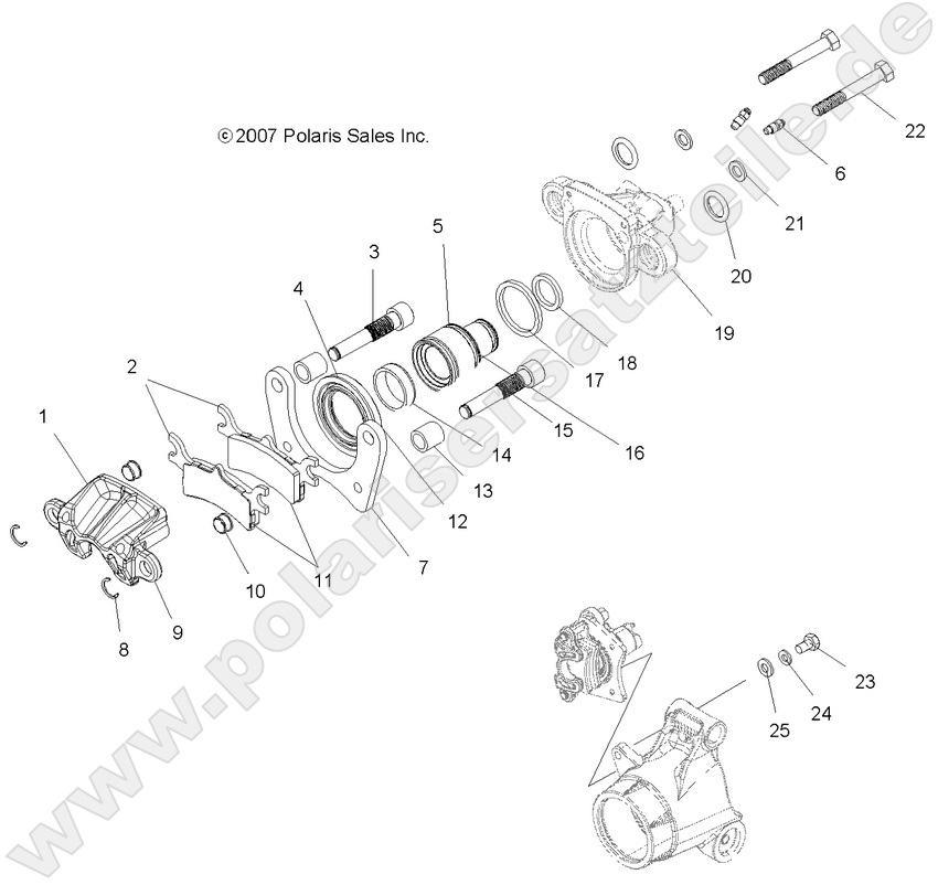 BRAKES, REAR CALIPER