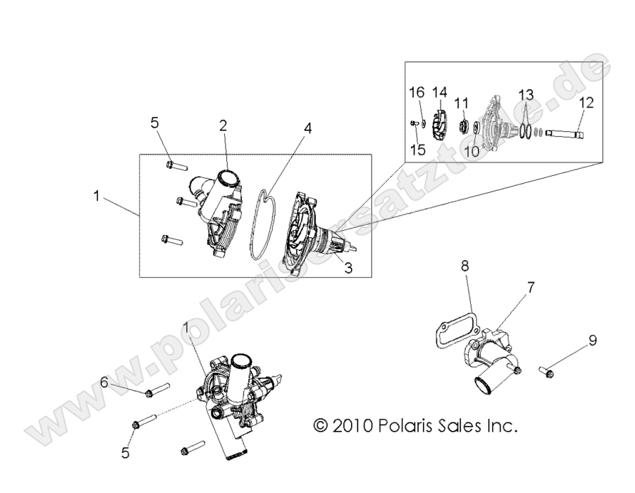 ENGINE, COOLING, WATERPUMP
