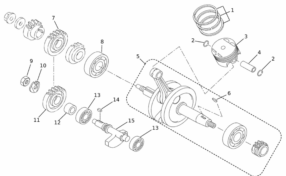 56262_0NHfjHnKjrLTlE Kurbelwelle / Kolben