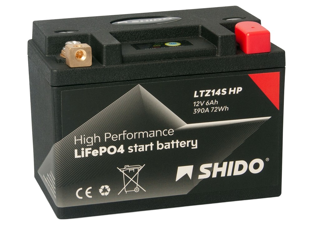 Shido LTZ14S HP Lithium Ionen Batterie 12V LiFePO4 (YTZ14S NTZ14S BTZ14S)