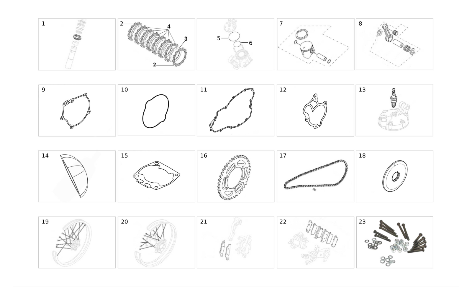 100 Suggested Spare Parts 2-Stroke