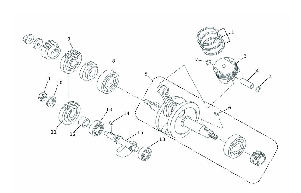 Caballero125MY24-Kolben-Kurbelwelle Kolben / Kurbelwelle