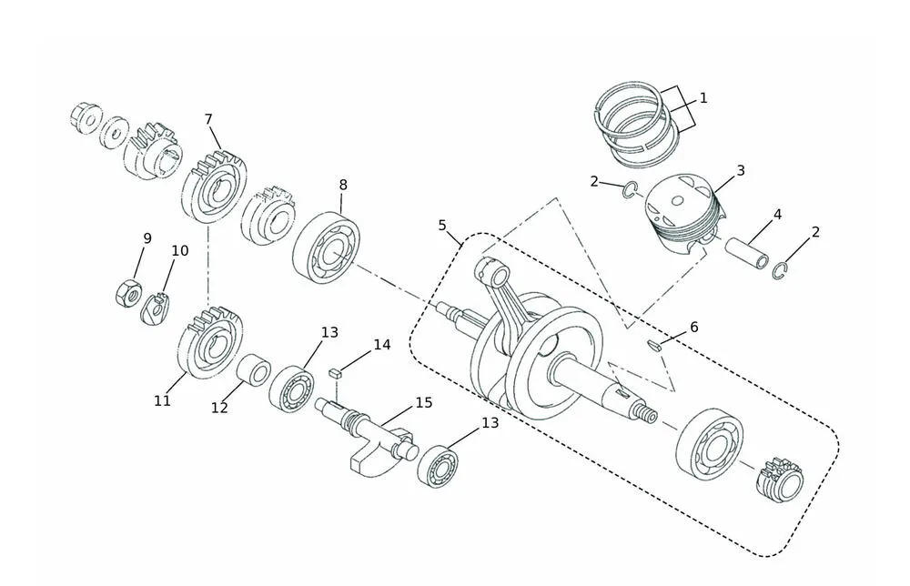 Caballero125MY24-Kolben-Kurbelwelle Kolben / Kurbelwelle