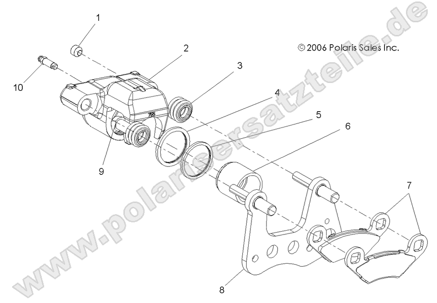 BRAKE CALIPER, FRONT