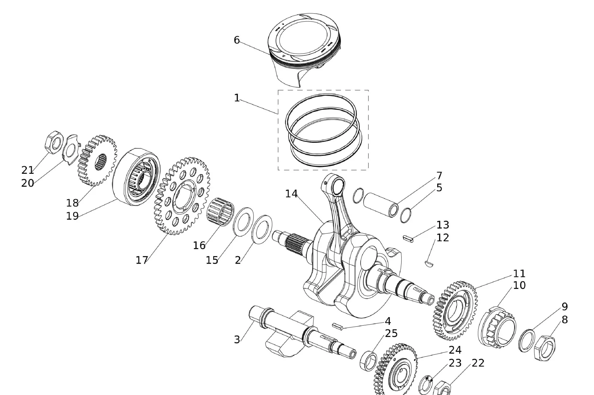 Kurbelwelle / Kolben