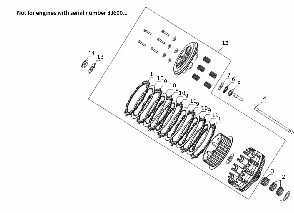 55707_0B1u884HzJvg3i Kupplung nicht für Motornummer 8J600...