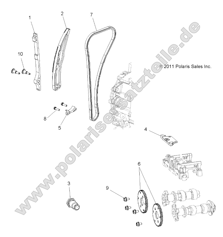Engine, Cam Chain and Sprocket